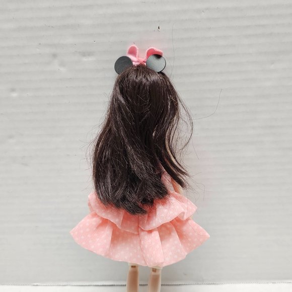 Pink Cuerpo Kurhn Mickey Minnie Mouse Doll Pink Dress Pearl Necklace Fashion - Picture 7 of 15